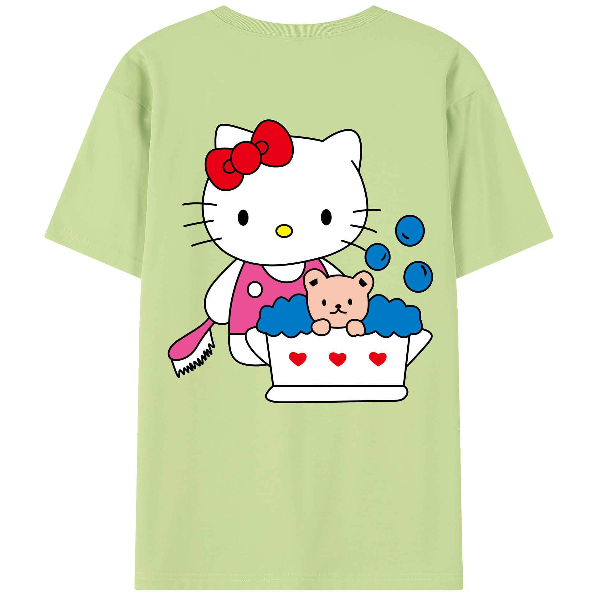 （画像用） Hello Kitty ハローキティ 綿100％半袖Tシャツ（背面プリント）